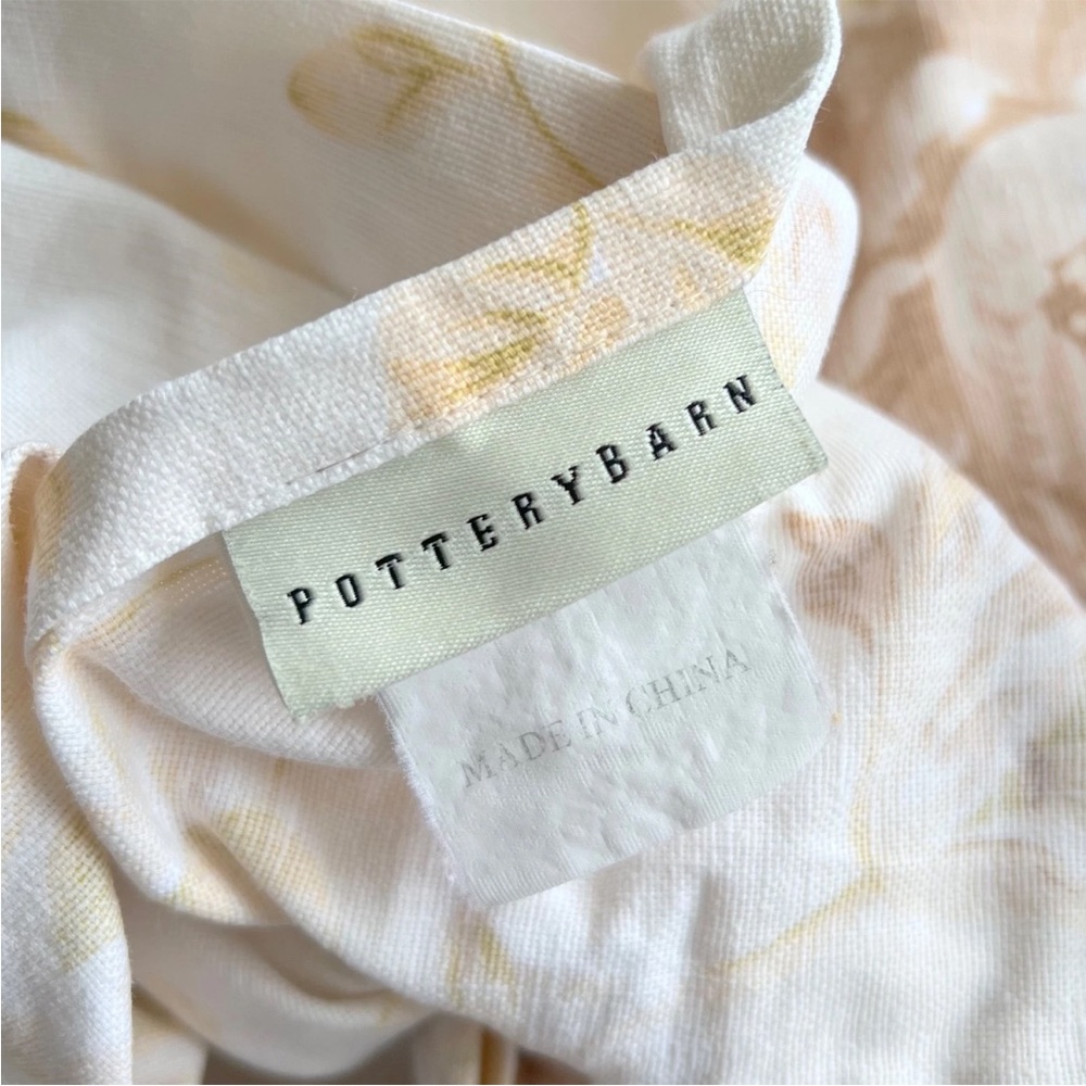 Pottery Barn Hayden Floral Linen Blend FULL/QUEEN Duvet Neutral & 2 Std. Shams - Picture 7 of 10